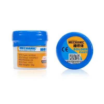 XGSP80 Pasta Za Lemljenje – No-Clean Srebrna Formula | 60 g Sn63/Pb37 183°C 25–38 µm 50 Pa·s