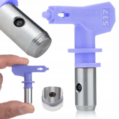 517 Mlaznica Za Boju – Visokotlačna Airless, Precizna 0,017" | Raspon Prskanja 25 cm, Ljubičasta, Sa Brtvom