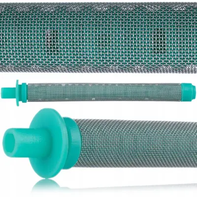 Prstasti Filter S Flanšom – 50 Mesh, Zelena Metalna Mreža | 100 mm x 10,8 mm, Za Airless Uređaje Za Prskanje