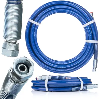 3/8" 15m Cijev Za Prskanje – Uretan Snažna Zaštita, Zaštitne Opruge, 227 bar | Zamjenski Dio za Airless Uređaj Graco Titan Wagner
