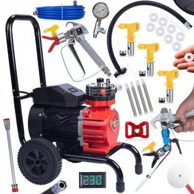 Set Strong Storm RSS05 1100 – Airless Uređaj Za Prskanje Boje 3500W, 22MPa, 18L/min | 29,5 kg, 1/4"