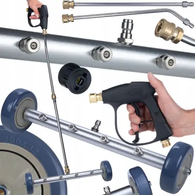 Set AutoClean ProLine Karcher – Cijev Za Pranje Podvozja | Zamjenski Dio za visokotlačni perač Kärcher K2–K7, 300 bar, 4 mlaznice, M22x1,5