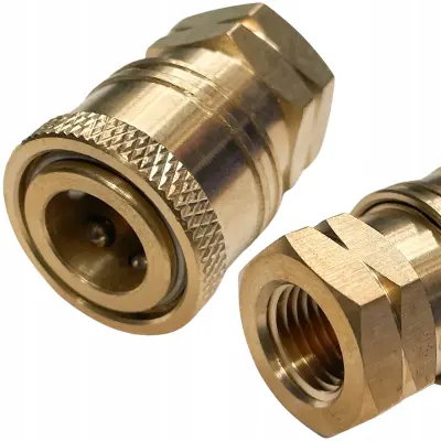 Adapter Ležište Brzog Spoja 1/4" – S Unutarnjim Navojem 3/8", Mesing, 220 bar | 40 l/min