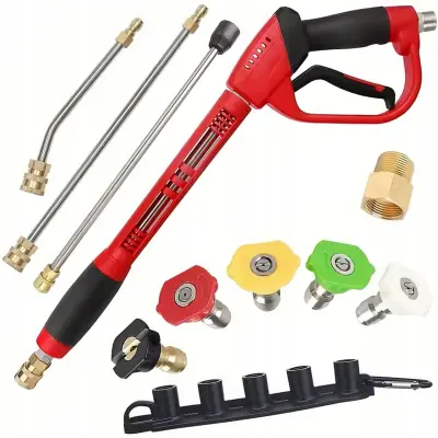 PowerGun Pro – Pištolj Za Visokotlačne Perače | Kompatibilan S Kärcher HD/HDS, M22 14/15 mm, 23–162 cm, 5 Mlaznica