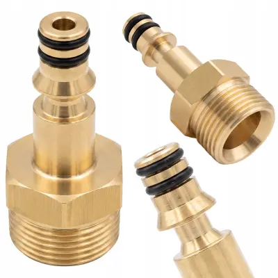 Zamjenski Dio Za Visokotlačni Perač Parkside PHD 100, PHD 110, PHD 135 Adapter M22 – Mjedena Brza Spojnica 12 mm | 2 O-Ringa, Kompatibilno