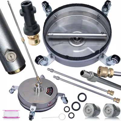 Set T-Racer Četka – Zamjenski Dio za Visokotlačni Perač Kärcher K2–K7 | Bayonet Adapter 1/4", 32 cm, 275 bar, Nehrđajući Čelik