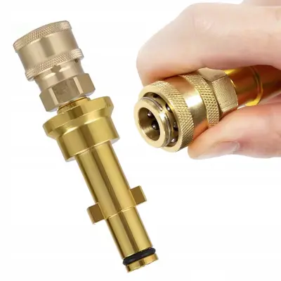 JetLink BrassPro NGSH – Adapter | Zamjenski Dio Za Visokotlačni Perač Nilfisk Gerni STIHL Husqvarna, Mjedeni, 1/4"