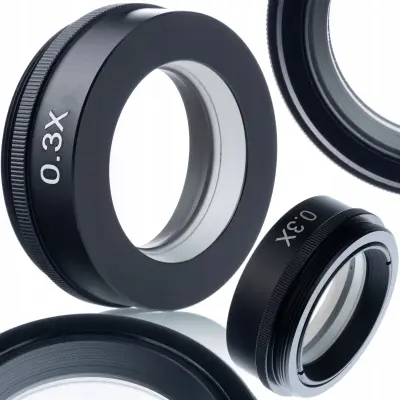 Earth PRO 0,3x Leća Za Digitalni Mikroskop – Prošireno Polje Pogleda, Visoka Kvaliteta | Povećanje 0,3x, Navoj 42 mm
