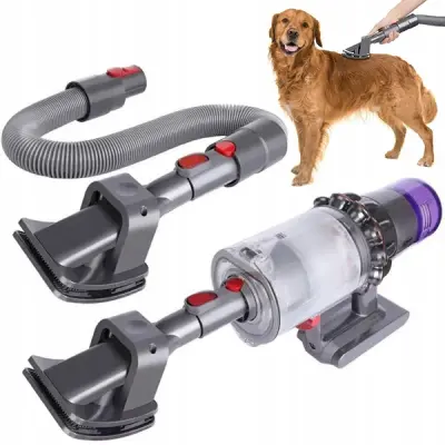 GroomSet Pro V7/V8/V10/V11 – Četka Za Krzno, Fleksibilna Cijev 52–160 cm | Kompatibilno Sa Dyson V6–V15, Podesive Iglice