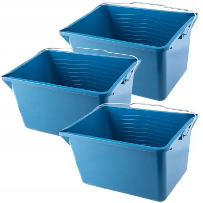 Vedro za boju 12 L Pravokotna vedra 3 kosi