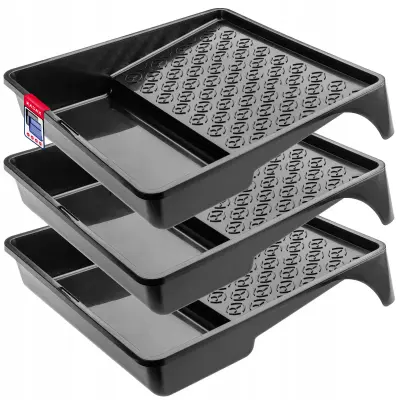 Velik pladenj za boju 320x350 mm za komplet valjev za barvanje crne boje 3-delni