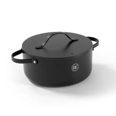 BE Living Posuda za kuhanje s poklopcem Essential Black 28 cm