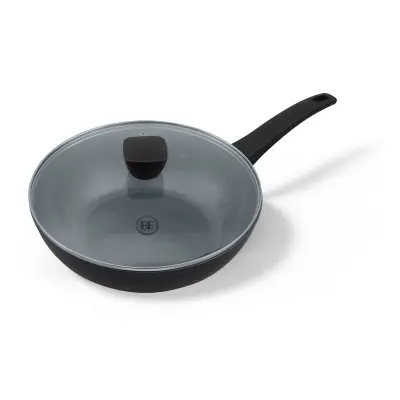 BE Living Wok tava s poklopcem Delight Black 28 cm