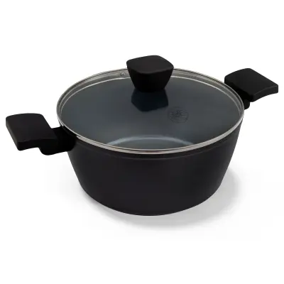 BE Living Posuda za kuhanje s poklopcem Delight Black 24 cm