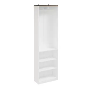 Ormarić Odjeća Spremanje Boja Bijela Smeđa 55x25x187cm KSB02-W