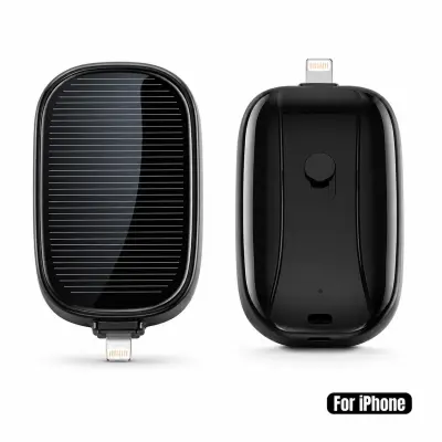 Solarni punjač za telefon na privjesku za ključeve, 5 W, vodootporan, USB-C/Lightning | POWERWING Strela
