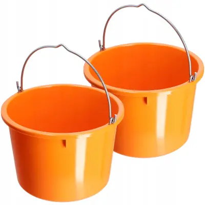 Gradbeno vedro 20L Gospodinjstvo Vrtnarjenje Plastica Močna Malta 2 kosa