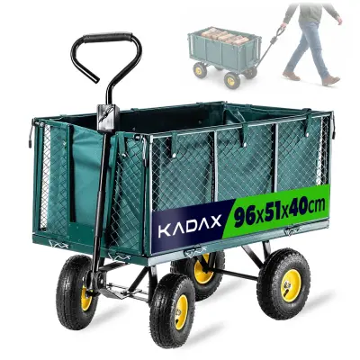 Vrtni voziček KADAX, transportna samokolnica, prikolica, 450 kg, 200 l, XXL, velik, počín
