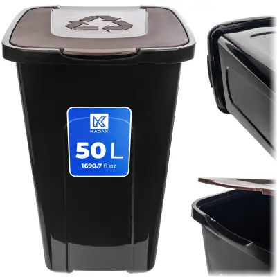 koš za sortiranje raskevan 50L crvene boje Bio