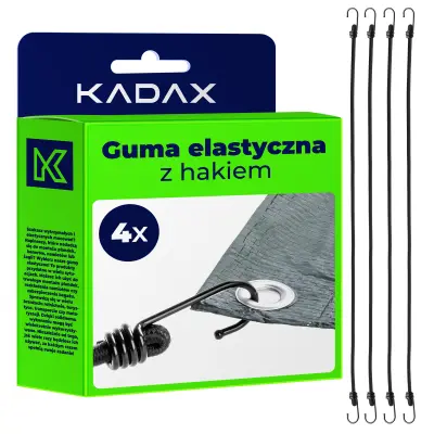 Elastična gumasta vrv s kovinskim kavljem 109 cm za pritjevne ponjave 4 kose