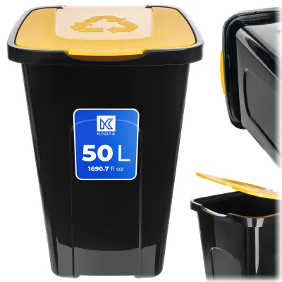 koš za sortiranje pasku 50L rumene plastike