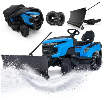 Vrtni traktor HEXWELT HW-TR-586 – 586 cm³, 12,5 kW, 107 cm, snježni plug + lanci + navlaka