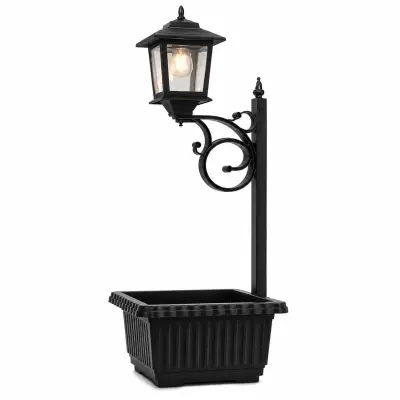 Solarna vrtna lampa s cvjetnom posudom, solarna, toplo bijelo svjetlo, automatsko paljenje | LUMIPOT