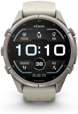 Pametni sat Garmin Fenix 9 PRO 43 mm AMOLED  Titanium Fog Gray/Dark Sandstone