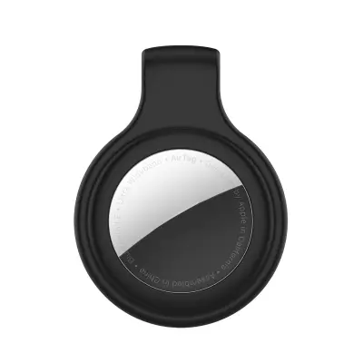 Zaštitna silikonska futrola s kopčom za Apple AirTag 2 Black