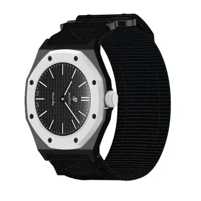 Najlon remen s čičkom za Audemars Piguet za Swatch 21cmx3cm Black