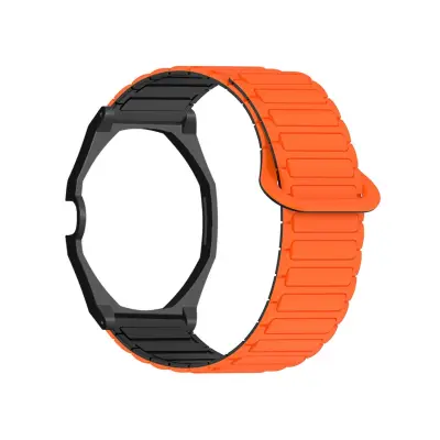 Silikonski remen za modifikaciju AP x Swatch, magnetski I-gredni Black Orange