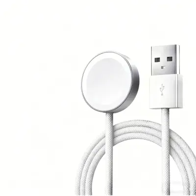 USB-A magnetski punjač za Apple Watch, aluminij, pleteni kabel