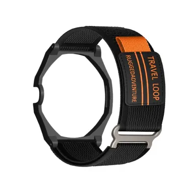 Remen za sat kompatibilan s AP x Swatch - najlon, čelik, 21.5cm Black