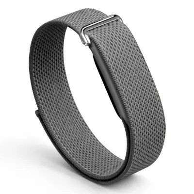 Kompatibilna Fitbit Air najlonska traka s službenim metalnim dijelovima DarkGrey
