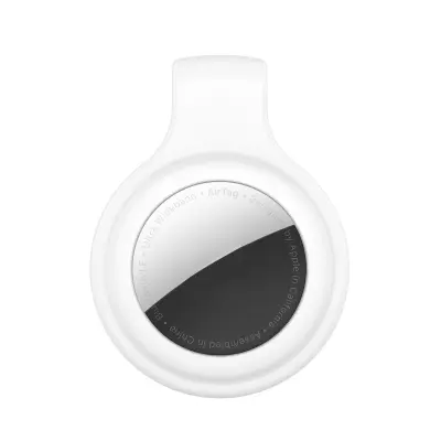Zaštitna silikonska futrola s kopčom za Apple AirTag 2 White
