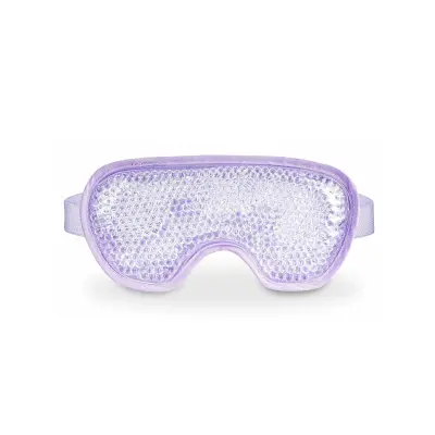 Gel maska za oči za toplo i hladno, PVC perle, plišani poklopac Purple