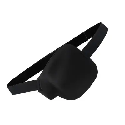 3D konturirana zakrpa za oko - duboko crna - podesiva, prozračna, bez pritiska