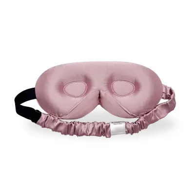 3D konturirana svilena maska za spavanje s blokadom svjetla Pink