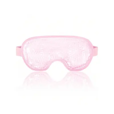 Gel maska za oči za toplo i hladno, PVC perle, plišani poklopac Pink