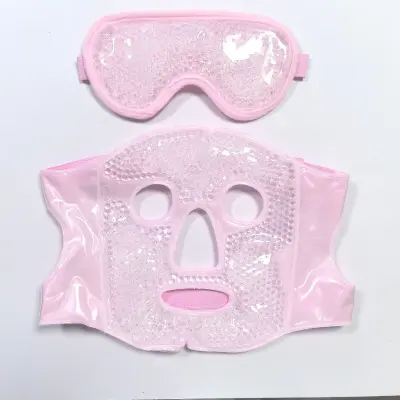 Set gel kuglica za lice i oči za toplu i hladnu terapiju Pink