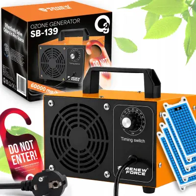 Generator ozona od 140 W, uklanjanje mirisa 60 g/h, žuti ozonator