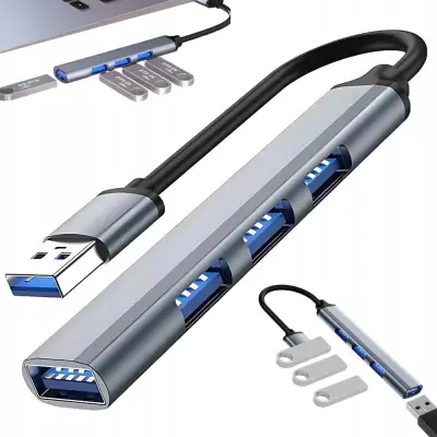 Prijenosna baterija od 10000 mAh s LED svjetlom i 3x USB 2.1 powerbankom u bijeloj boji