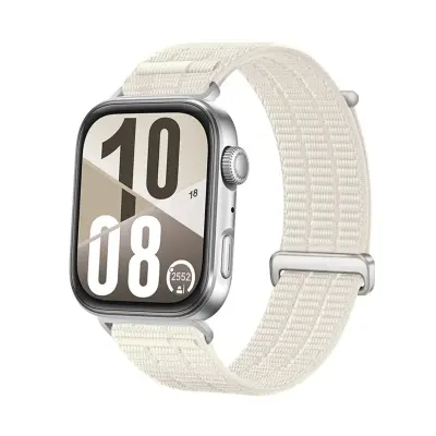 Cloud-Sense najlonski remen s Velcro kopčom za Xiaomi Band 10/9/8 Pro Beige