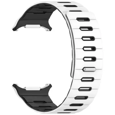 Zamjenski/kompatibilni – Samsung Watch Ultra 47mm silikonski remen White+Black
