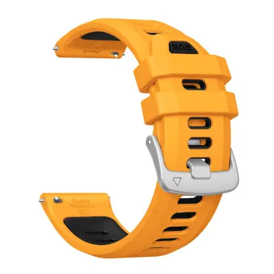 Silikonska dvobojna narukvica za Garmin Forerunner 55, 20mm Black+Orange