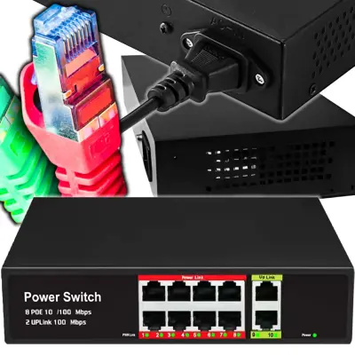 LAN preklopnik POE mrežni preklopnik razdjelnik s 10 portova do 100 Mb/s Uplink