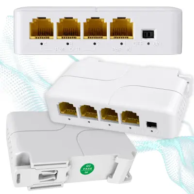 LAN preklopnik POE mrežni preklopnik razdjelnik s 4 porta do 1000 Mb/s