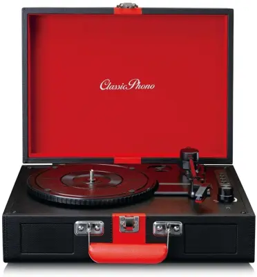 Gramofon LENCO TT-110, sa zvučnicima, bluetooth, retro, crni