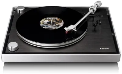 Gramofon LENCO L-455BK, RCA, crno srebrni