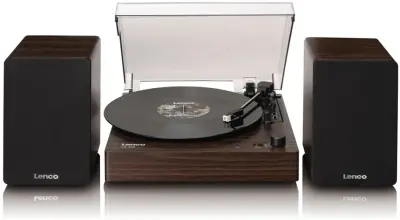 Gramofon LENCO LS-200WD, Bluetooth 5.0, RCA, 3.5mm, vanjski zvučnici, wood